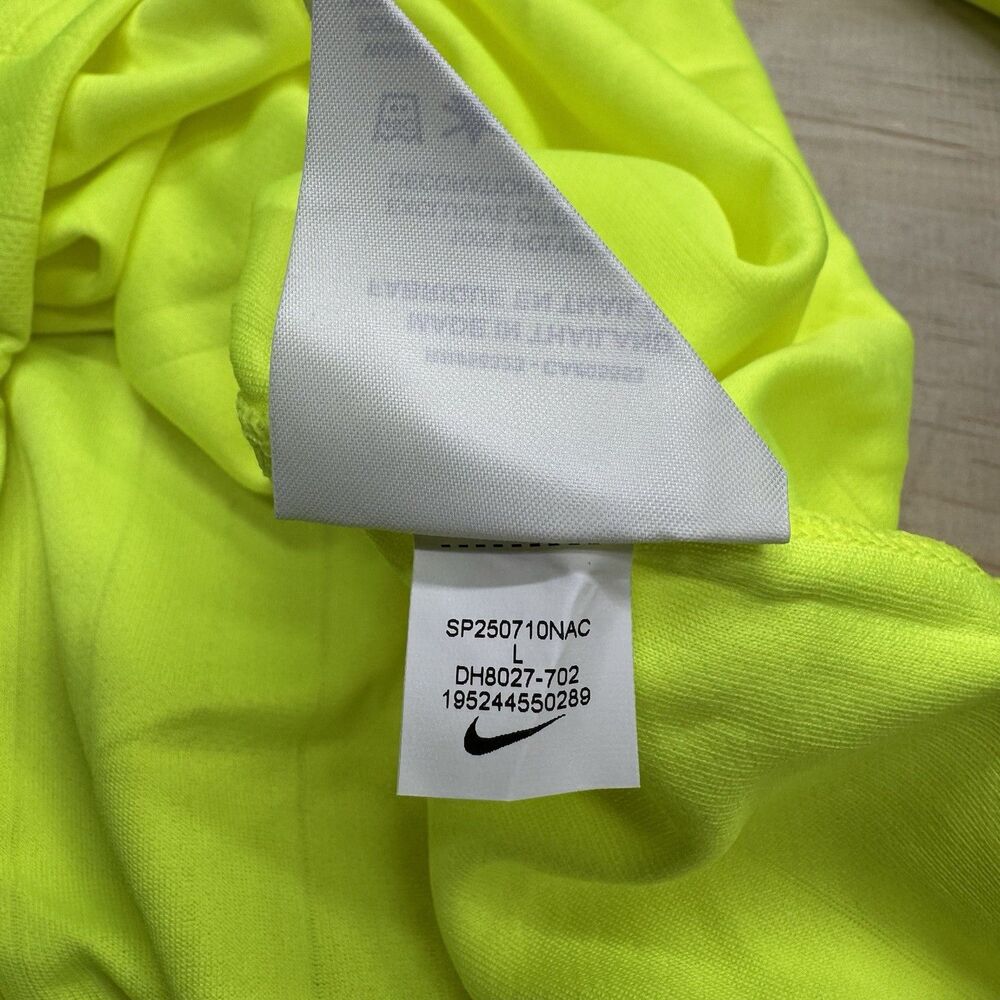 NEW Nike Dri-FIT Soccer Referee Jersey Shirt SLIM Fit Volt LG Mens DH8027-702 - Picture 11 of 14
